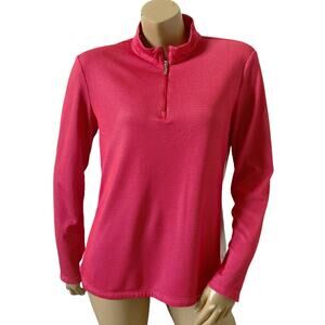 N'Vo Mimosa Womens Large Long Sleeve Half Zip Polka Dot Golf Athletic Pullover